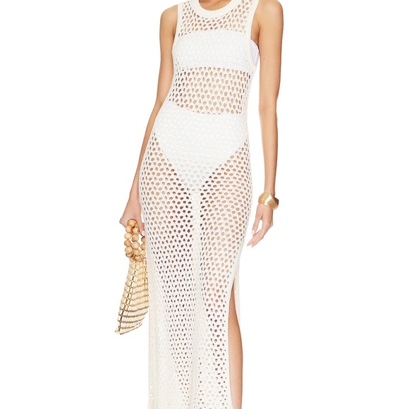 Ry Open Knit Sweater Dress Coverup - LNA - size M - Picture 3 of 5